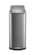 50L Slim Stainless Steel Step Trash Can with Soft-Close Lid D212