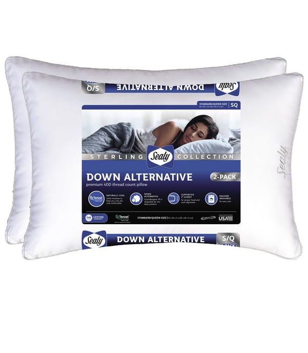 King Size Down-Alternative Bed Pillows 2-Pack H230725