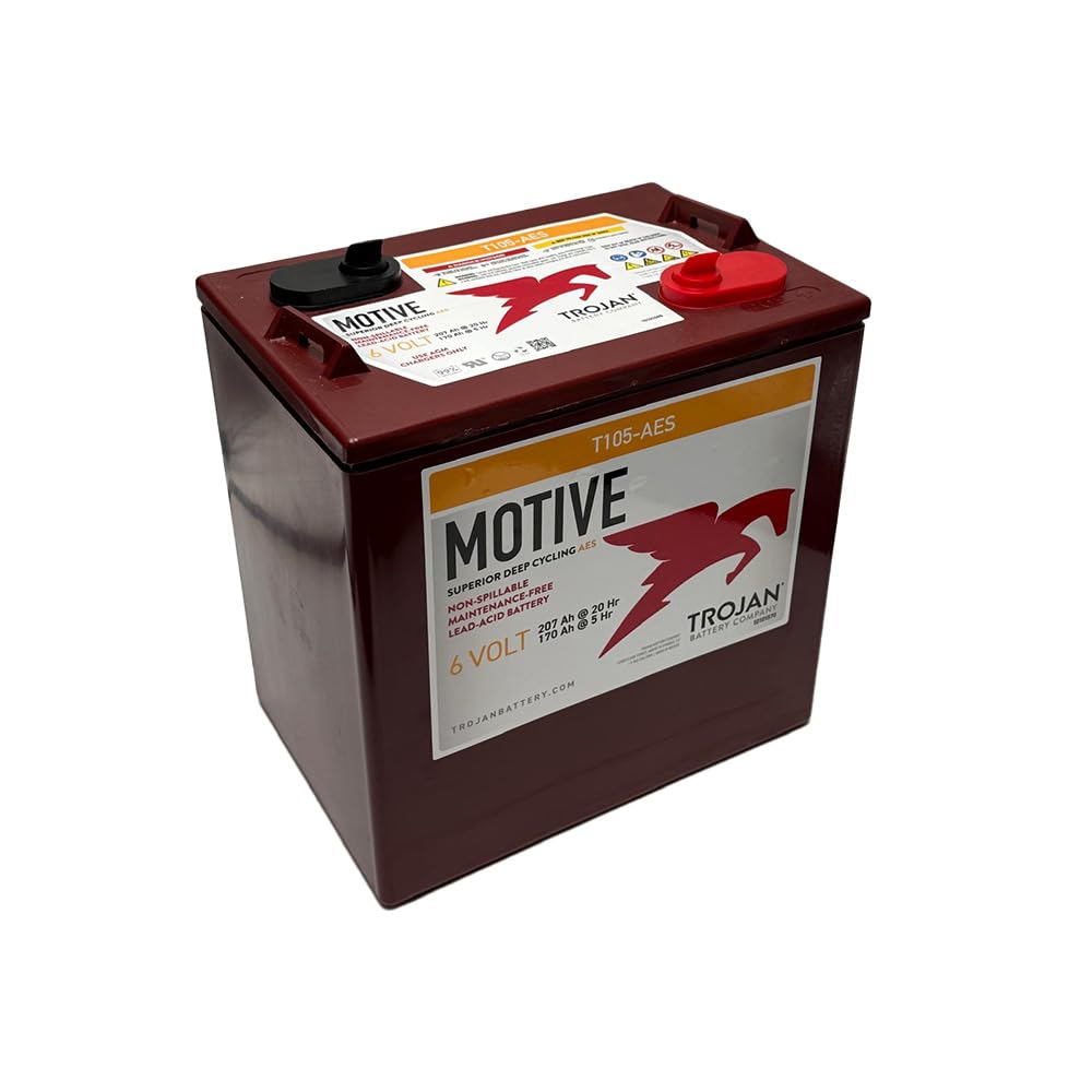 6V Deep Cycling VRLA AGM Batteries, Maroon, Pack of 4 X511401