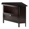 Solid Wood Corner TV Stand with Storage L308