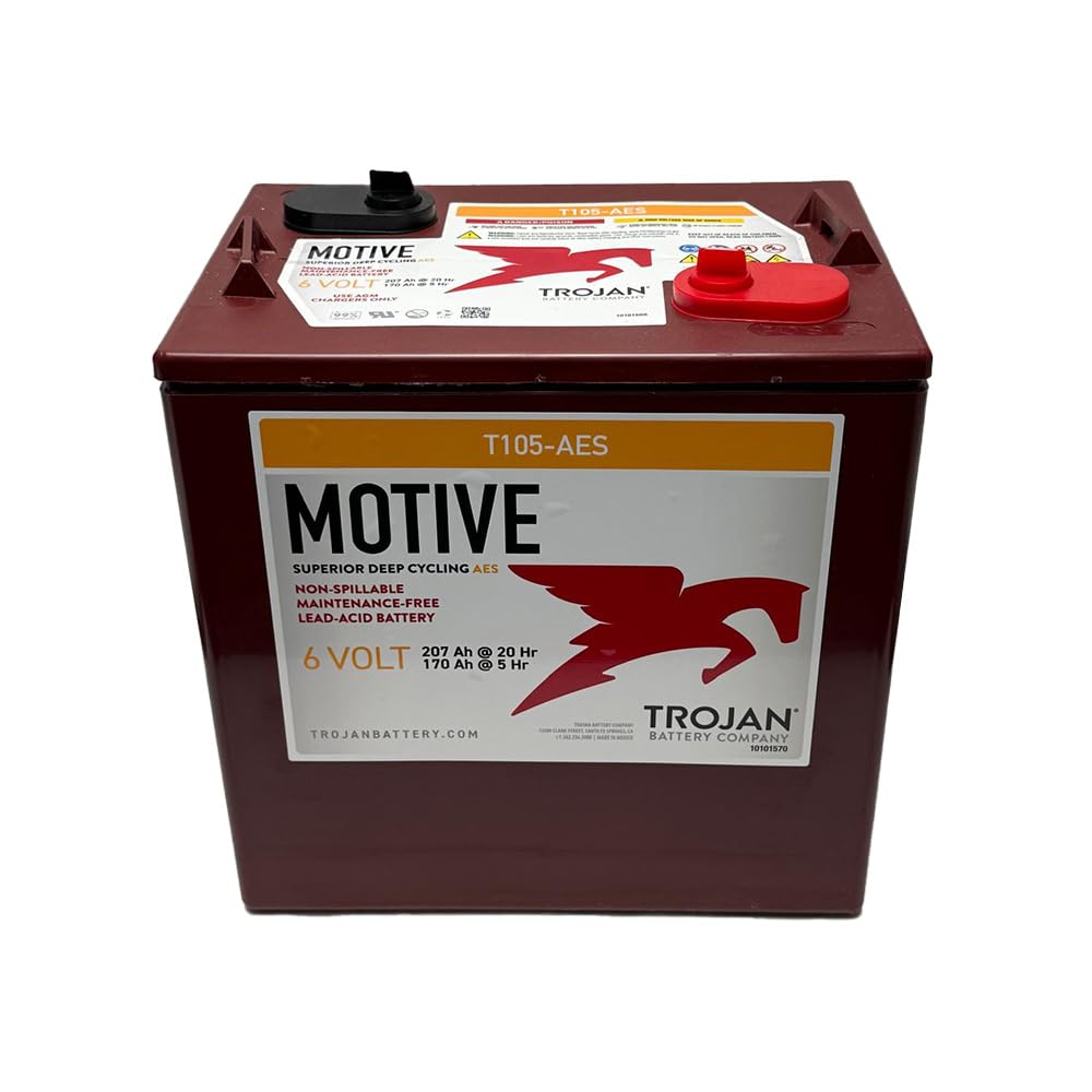 6V Deep Cycling VRLA AGM Batteries, Maroon, Pack of 4 X511401