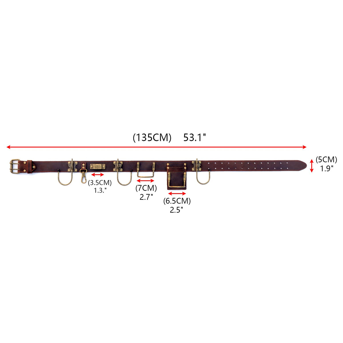 Adjustable Tool Belt with 2 Tool Pocket X17992