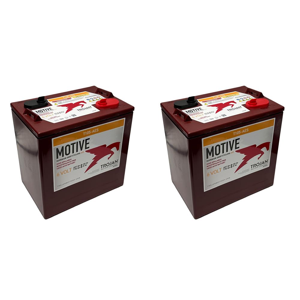 6V Deep Cycling VRLA AGM Batteries, Maroon, Pack of 4 X511401
