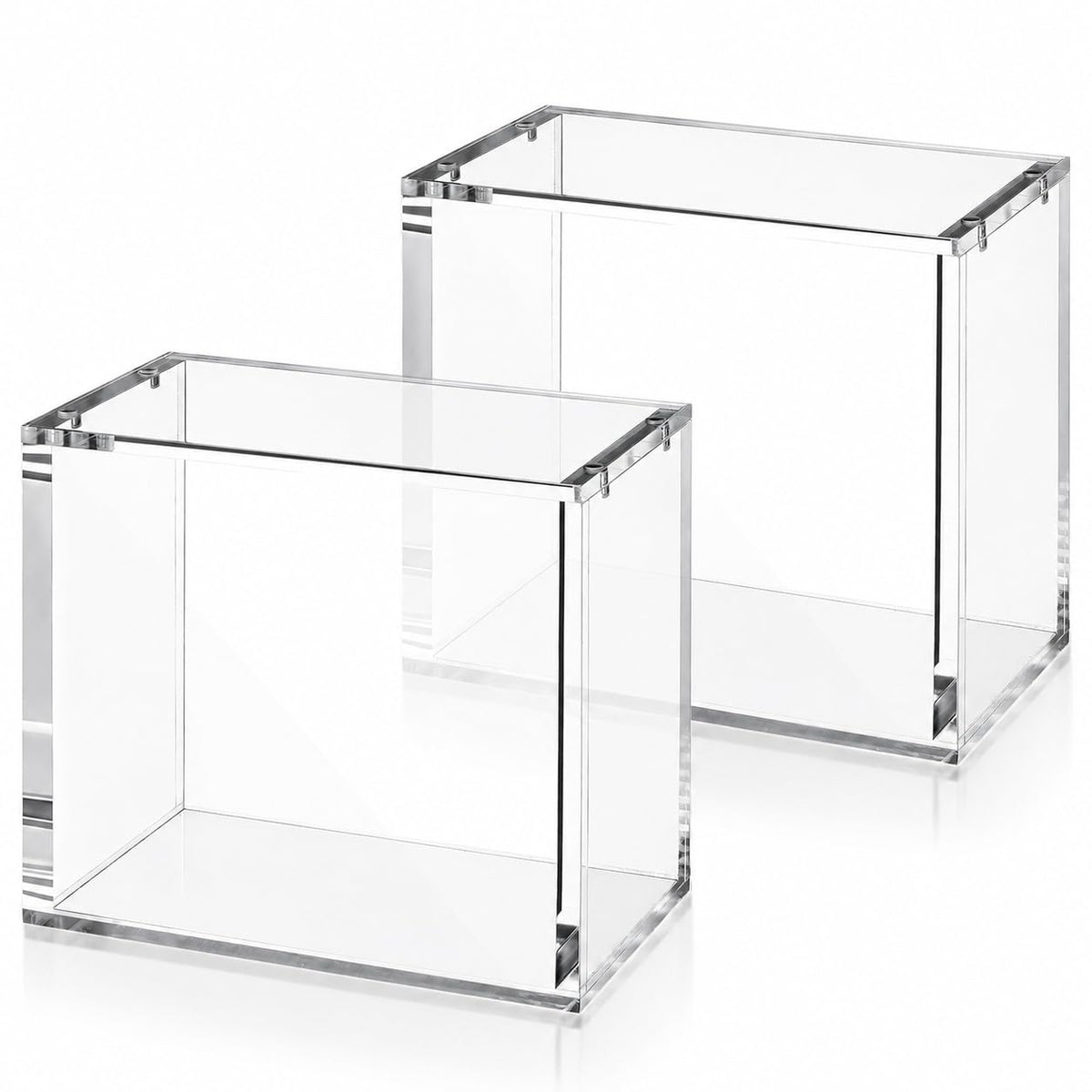 Display Case Stackable 2 Pack 5mm Acrylic Magnetic Lid UV Protection X353