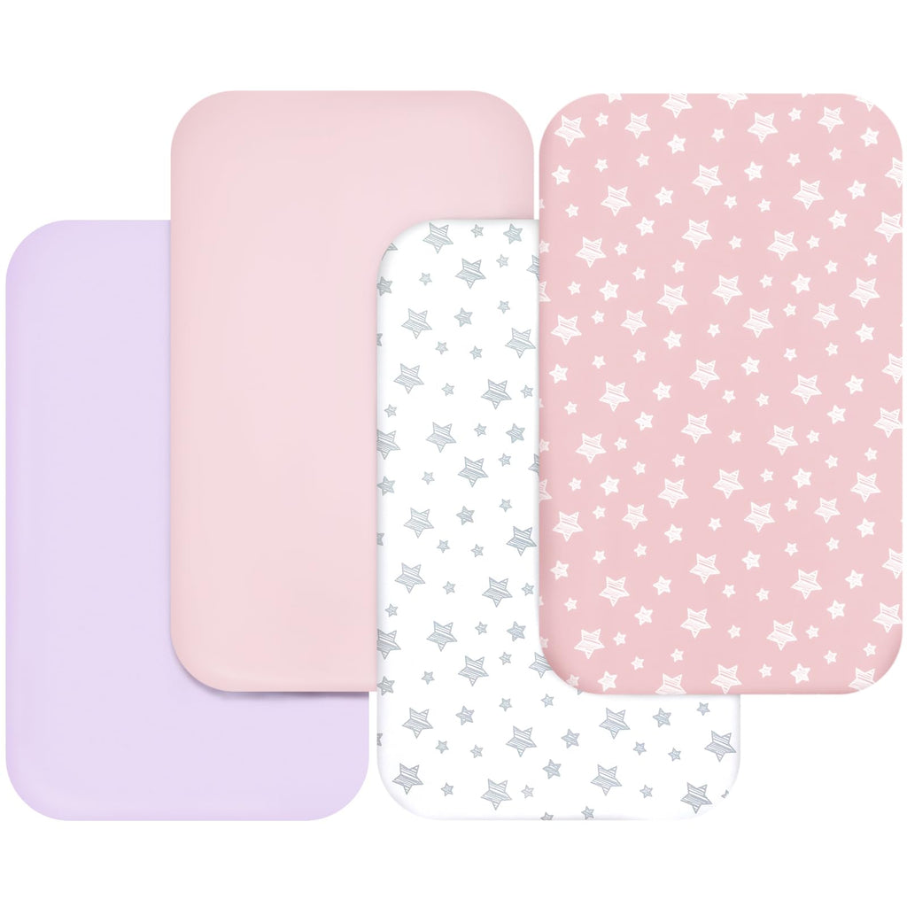 Pink 4 Pack Bassinet Sheets C30629