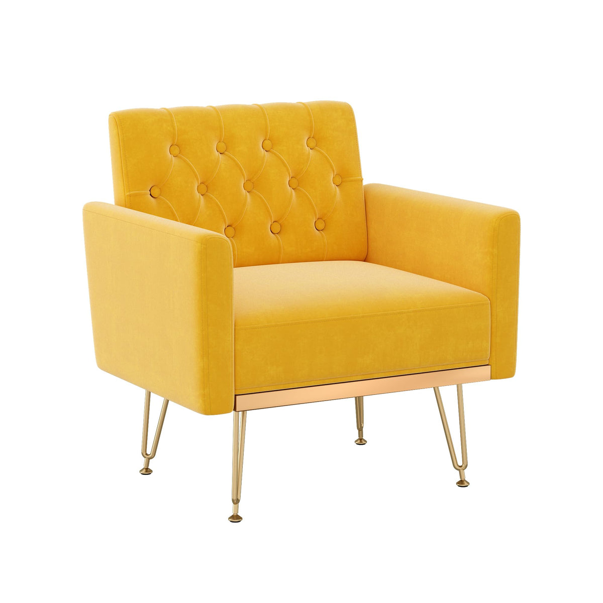 Velvet Accent Chair with Gold Metal Legs G373