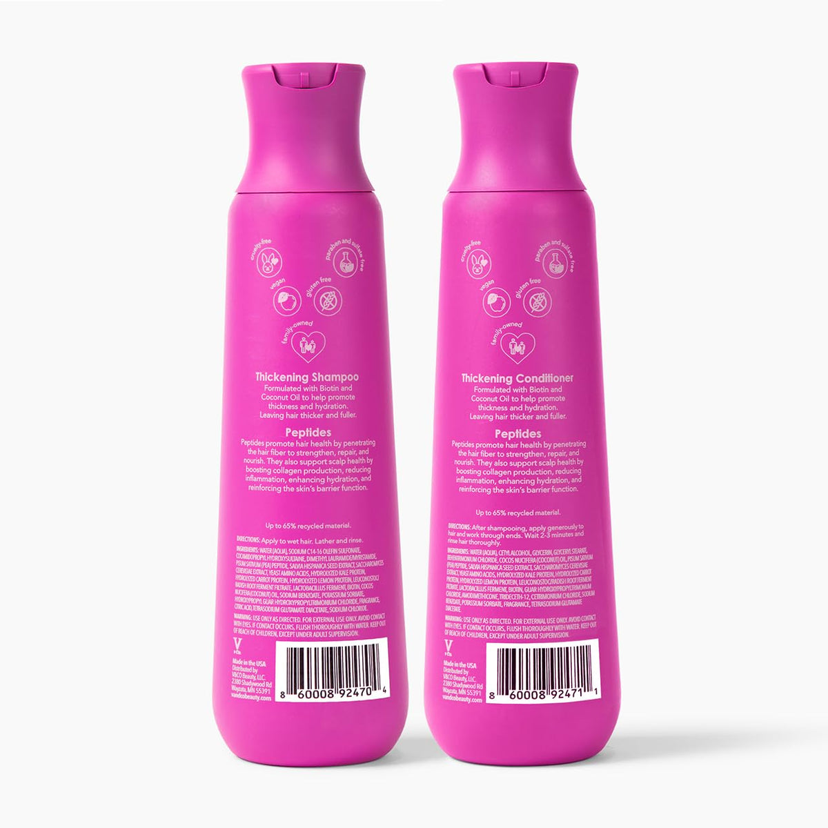 Sulfate Free Biotin Coconut Oil Shampoo & Conditioner Set J994