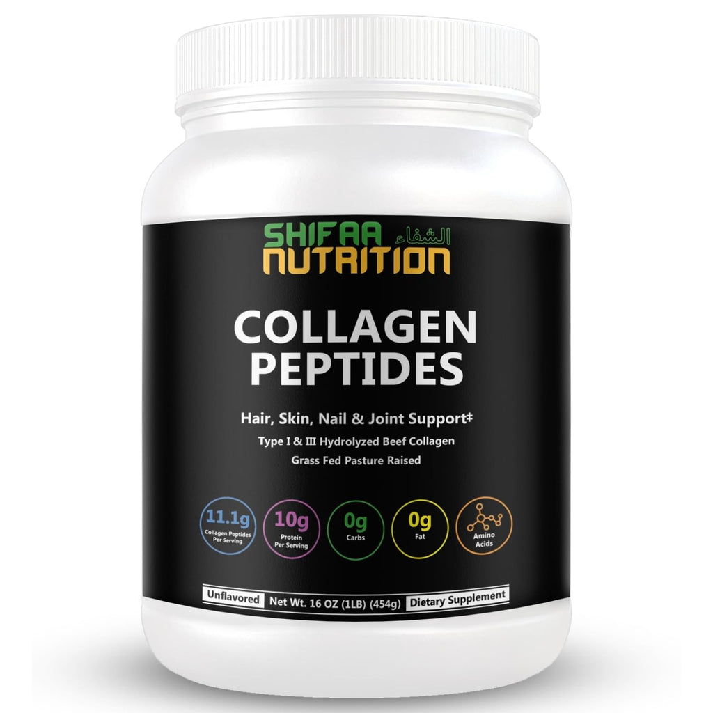 Unflavored Hydrolyzed Collagen Peptides Powder 1LB U19009