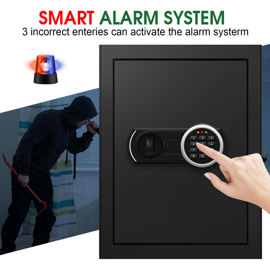 3.3 Cuft Water and Fireproof Safe with Digital Keypad & Key Lock N10955