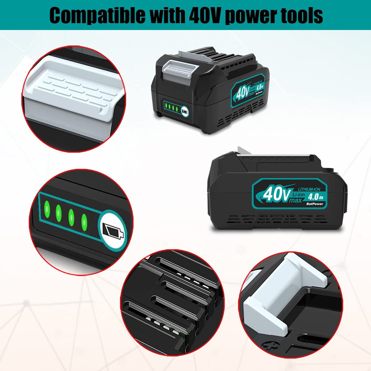 40V Lithium-Ion Battery Pack 2-Pack N4793