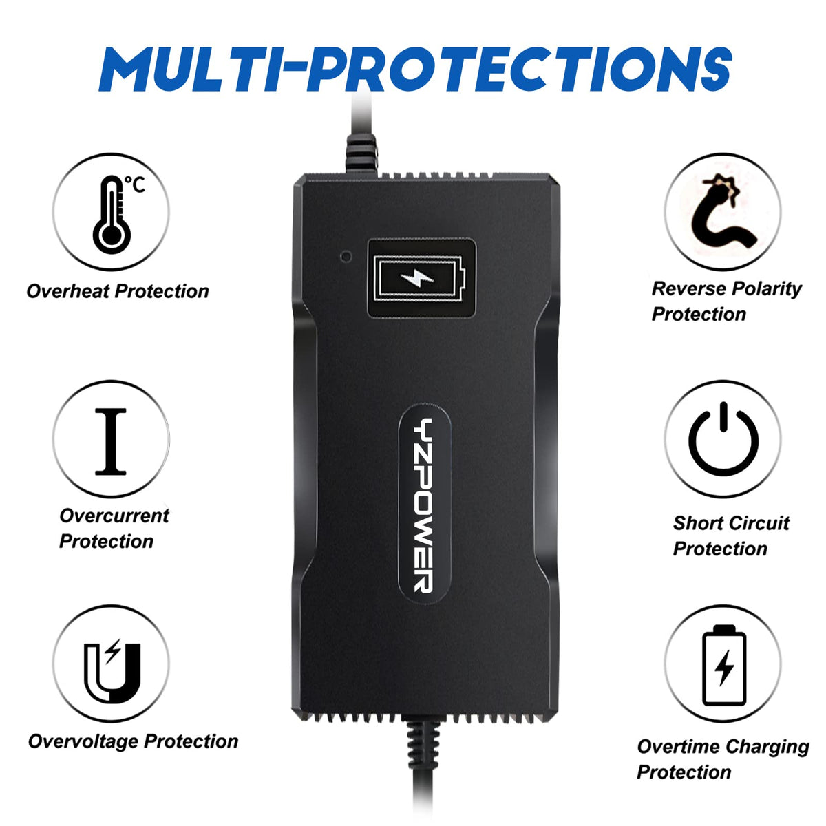 42V 5A Lithium Battery Charger 8mm Connector J40055