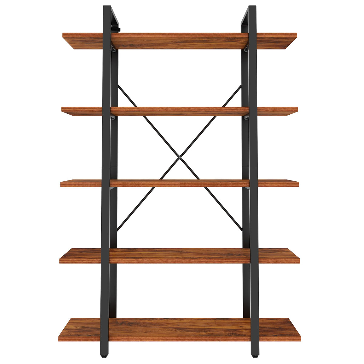 5 Tier Wood and Metal Bookshelf W8601