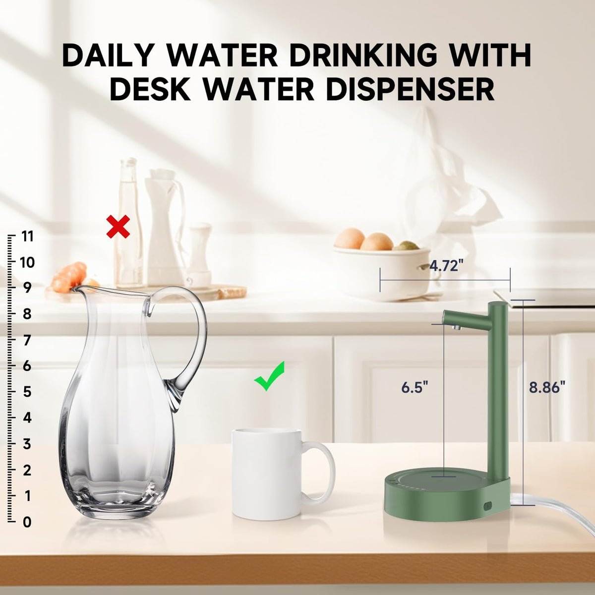 Desktop 5 Gallon Water Dispenser with USB-C Charging O929