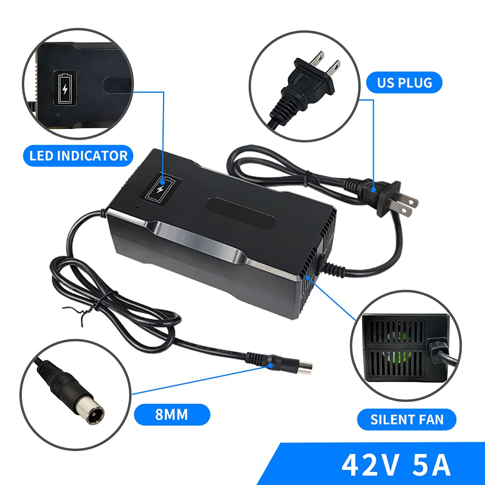 42V 5A Lithium Battery Charger 8mm Connector J40055