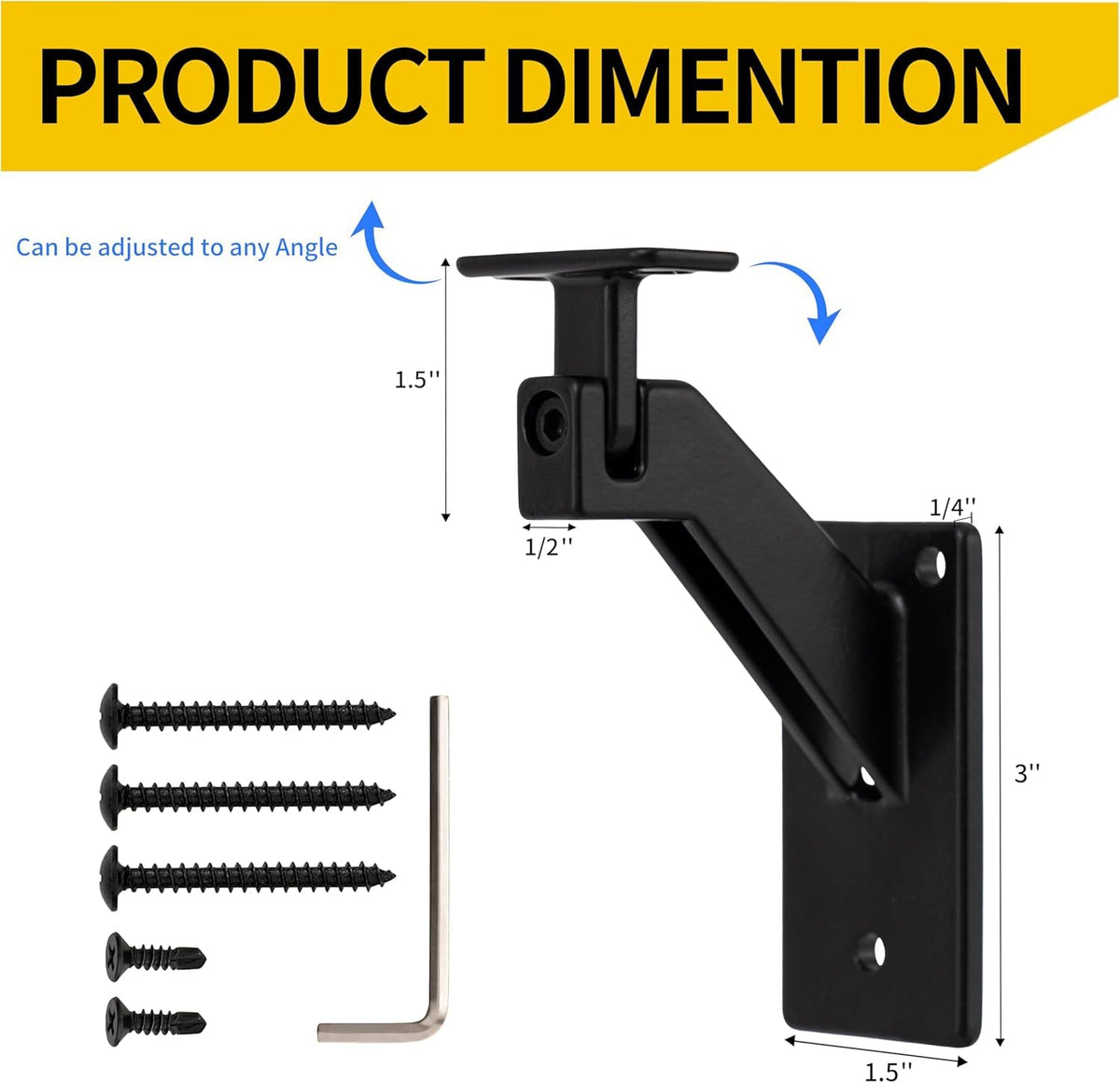 8 FT Aluminum Handrail Kit with 304 Stainless Steel Brackets M36267
