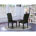 Black Faux Leather Dining Chairs Set of 2 V67559
