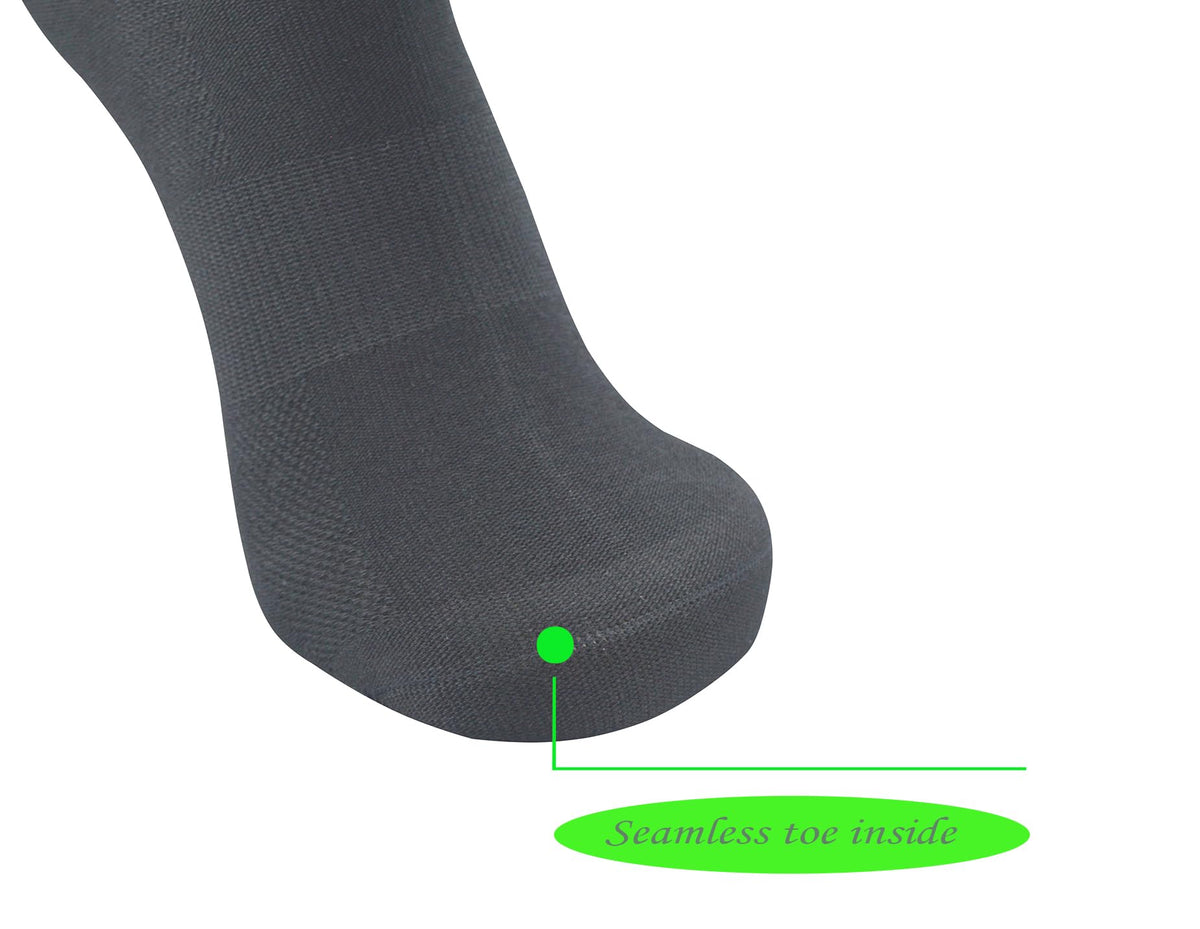 Men's 6 Pairs Bamboo Rayon Breathable Mid-Calf Socks with Arch Support I10753
