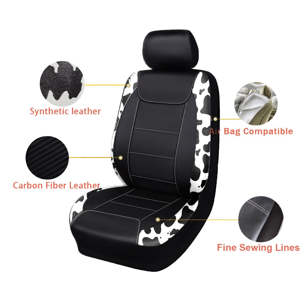 Water Proof Faux Leather Car Seat Covers Full Set U93024