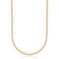 18K Solid Gold 3.8MM Cuban Curb Link Chain Necklace O48558