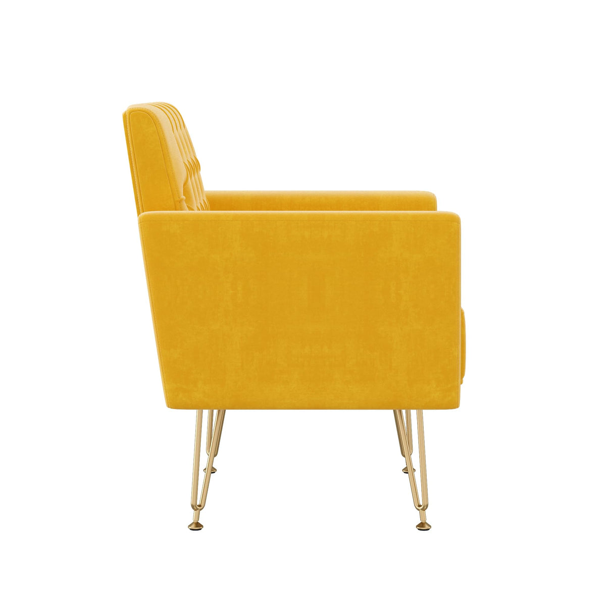 Velvet Accent Chair with Gold Metal Legs G373