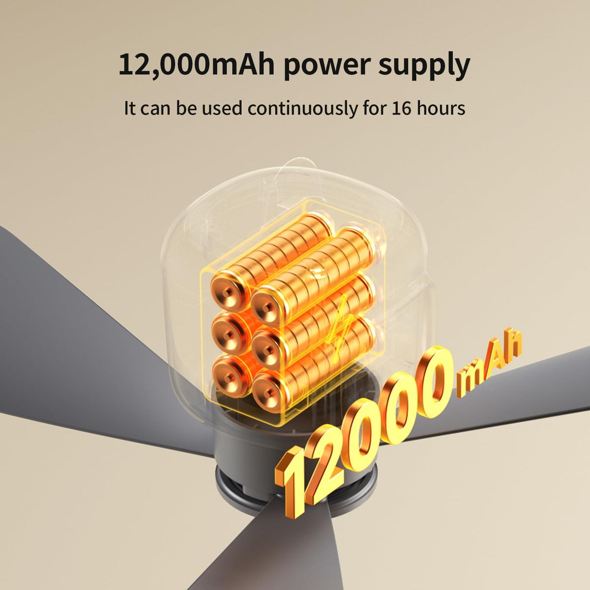Portable Ceiling Fan with Light V5467