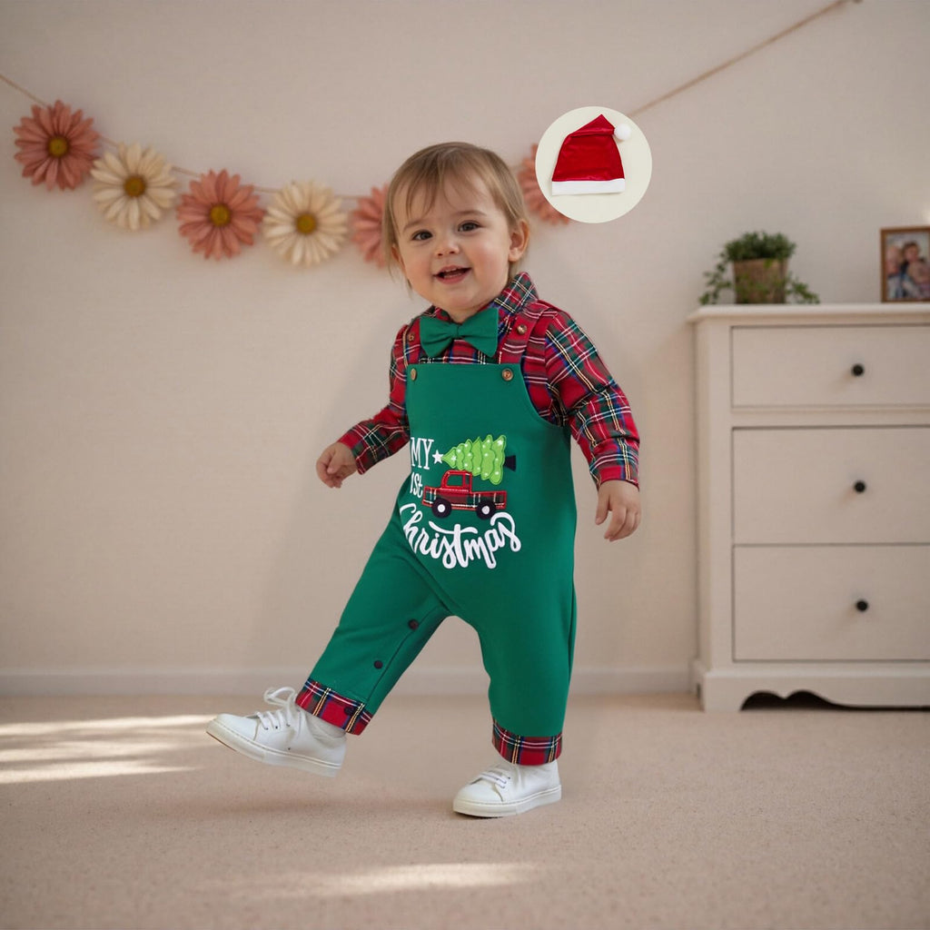 Striped Romper Overalls Pants Set T66196