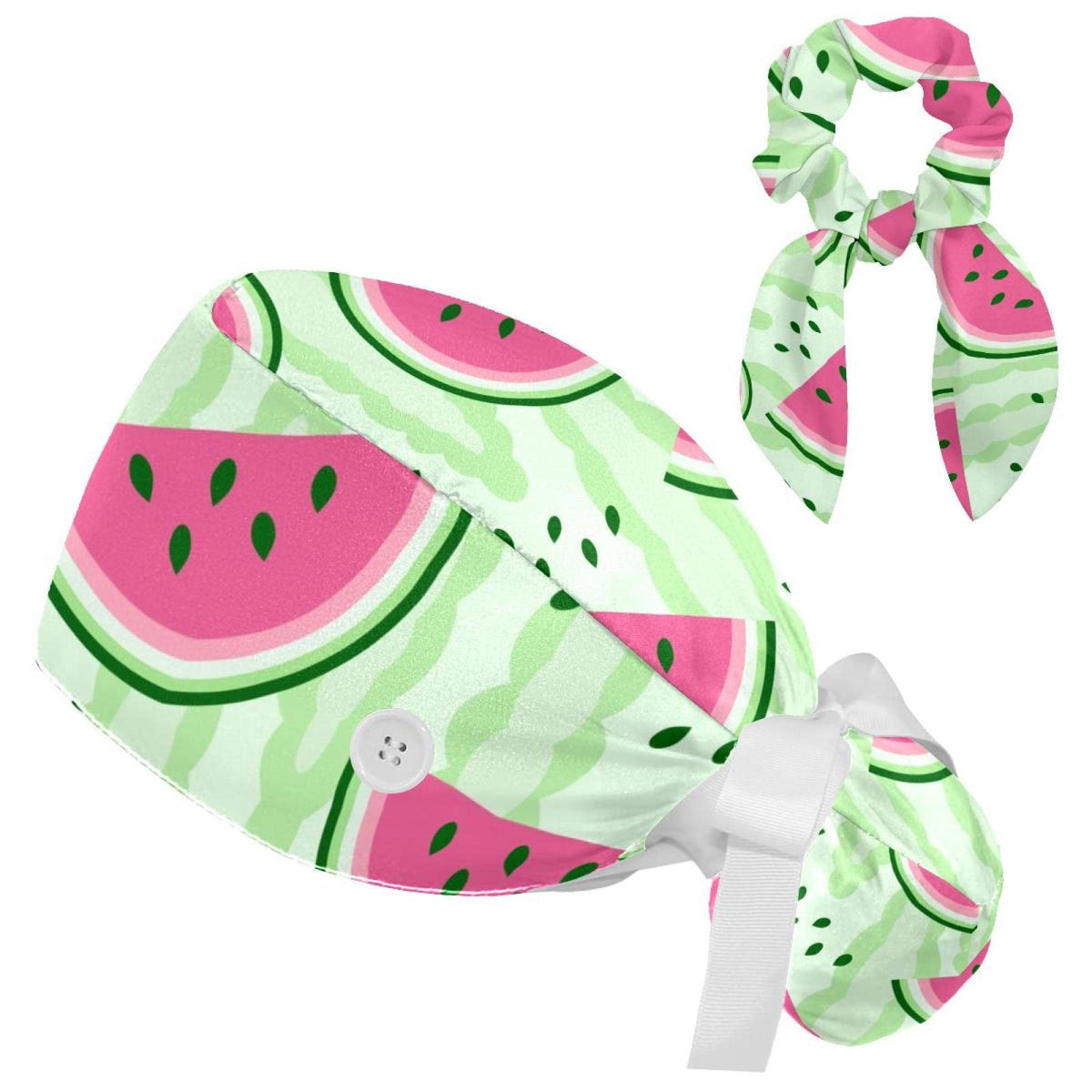Pink Strawberry Pattern Working Cap with Bow G929442