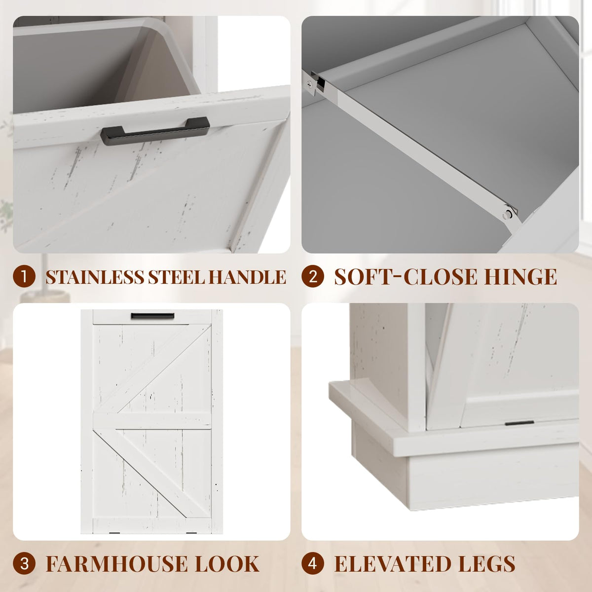 10 Gallon Tilt Out Trash Cabinet with Storage Drawer X907