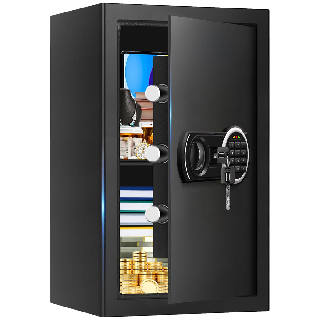 3.3 Cuft Water and Fireproof Safe with Digital Keypad & Key Lock N10955