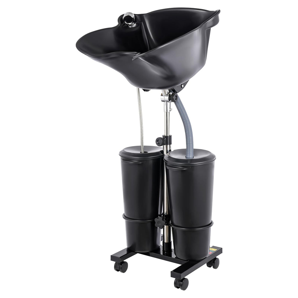 Portable Shampoo Basin with 2 Buckets and Electric Pump O297772