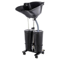 Portable Shampoo Basin with 2 Buckets and Electric Pump O297772