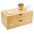 Bamboo Desk Organizer with Drawers W600