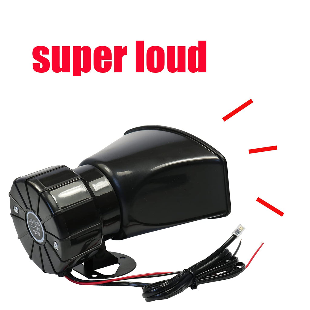 7 Tone 100W 12V Car Siren Horn with Microphone O176