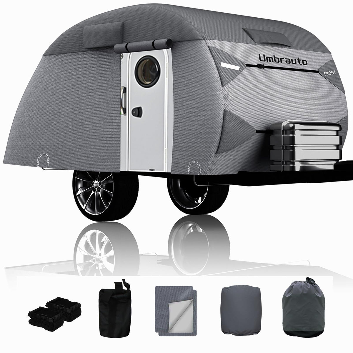 12-15 Camper 7 Layers Waterproof Teardrop Trailer Cover O9734