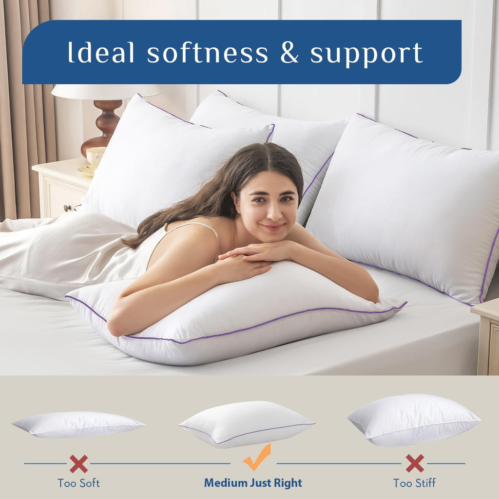 King Size Set of 2 Down Alternative Bed Pillows Z3048