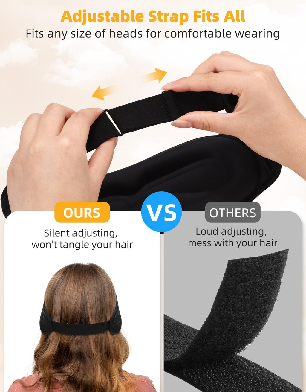 Blackout Sleep Mask with Bluetooth Headphones U83554