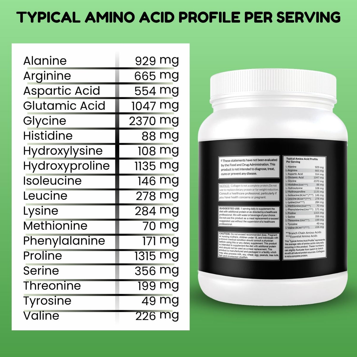 Unflavored Hydrolyzed Collagen Peptides Powder 1LB U19009