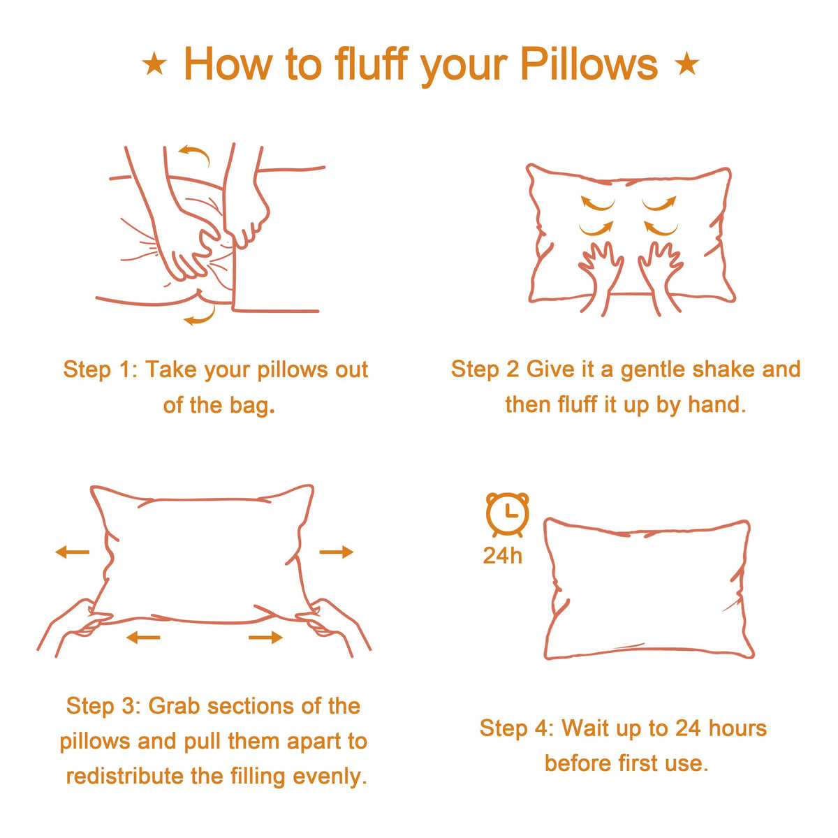 King Down Alternative Bed Pillows Set of 2 White P964176