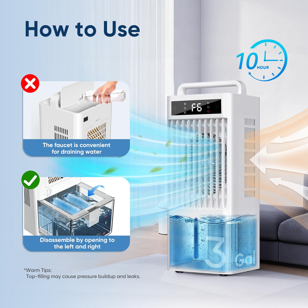 Portable 4-IN-1 Evaporative Air Cooler 3-Gal W932853