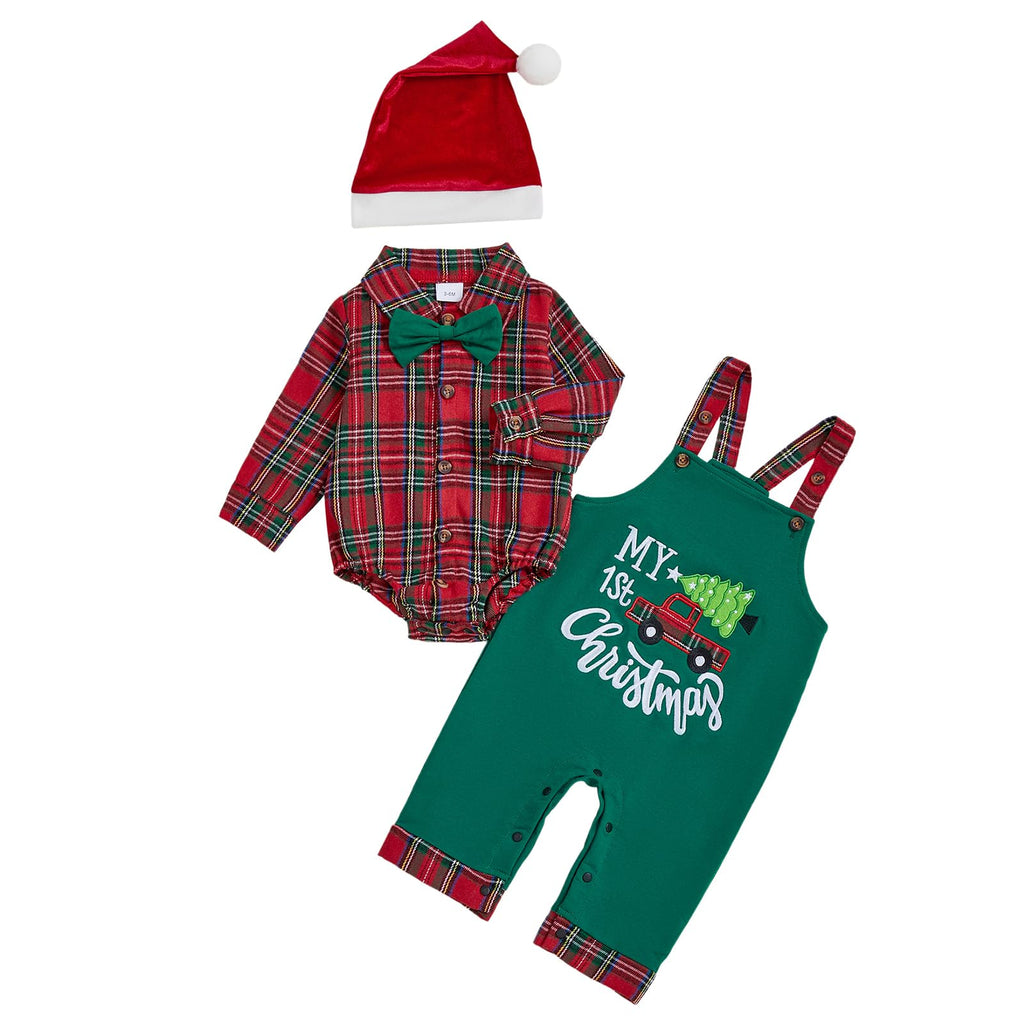 Striped Romper Overalls Pants Set T66196