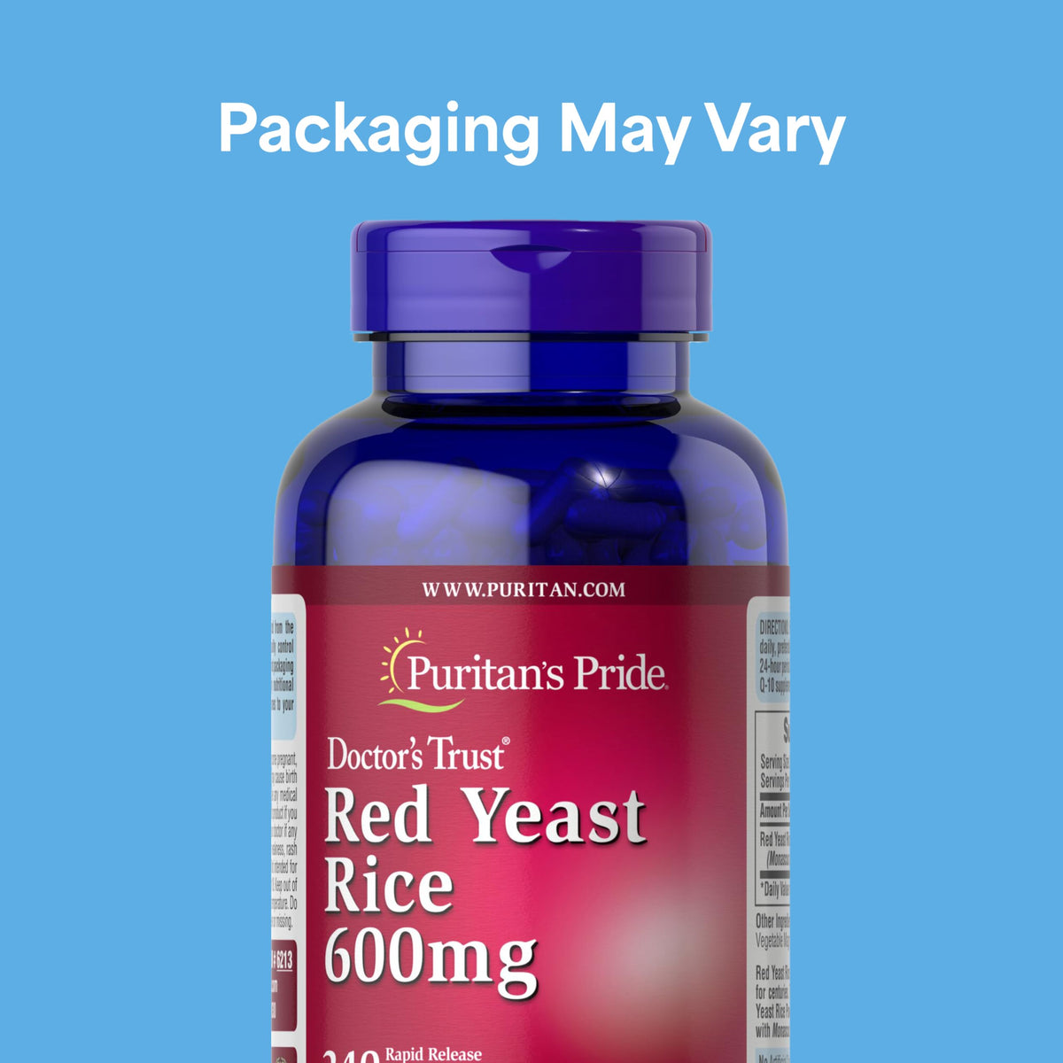 Red Yeast Rice 600mg 240 Capsules Q435081