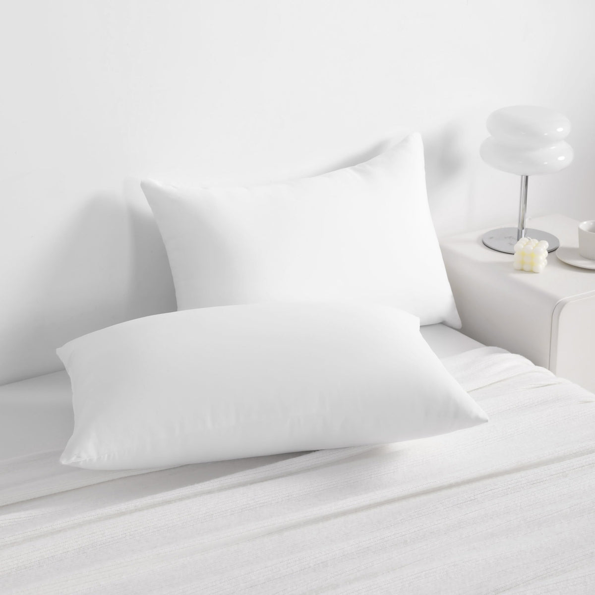 King Down Alternative Bed Pillows Set of 2 White P964176