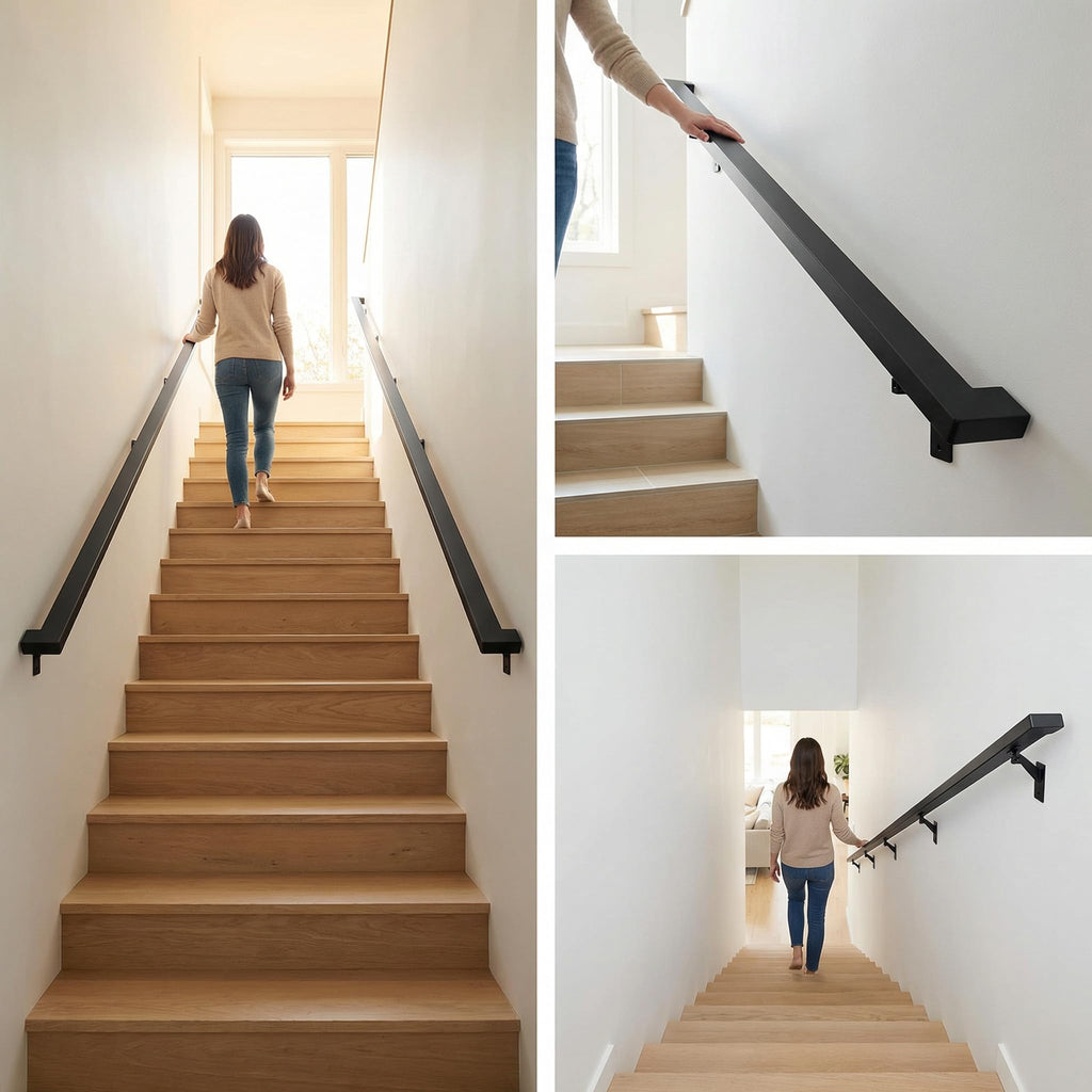 8 FT Aluminum Handrail Kit with 304 Stainless Steel Brackets M36267