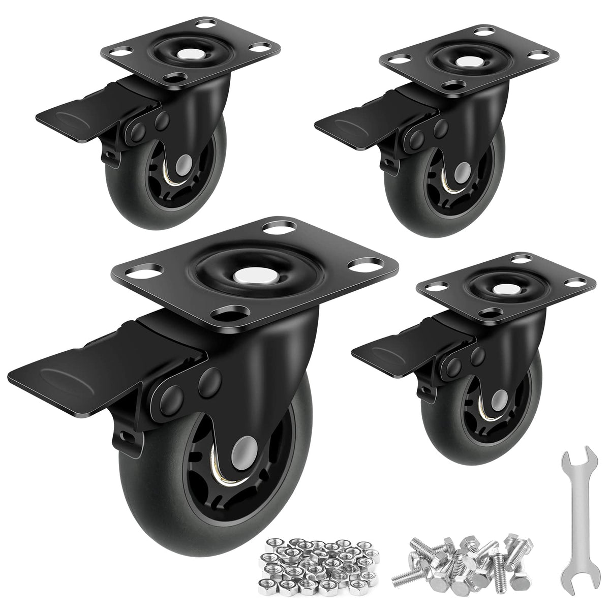 3” Lock Casters Set of 4 Heavy Duty K843392