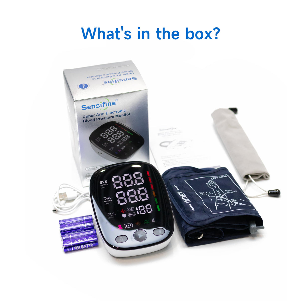 Upper Arm Blood Pressure Monitor with Adjustable Large Cuff Y485760