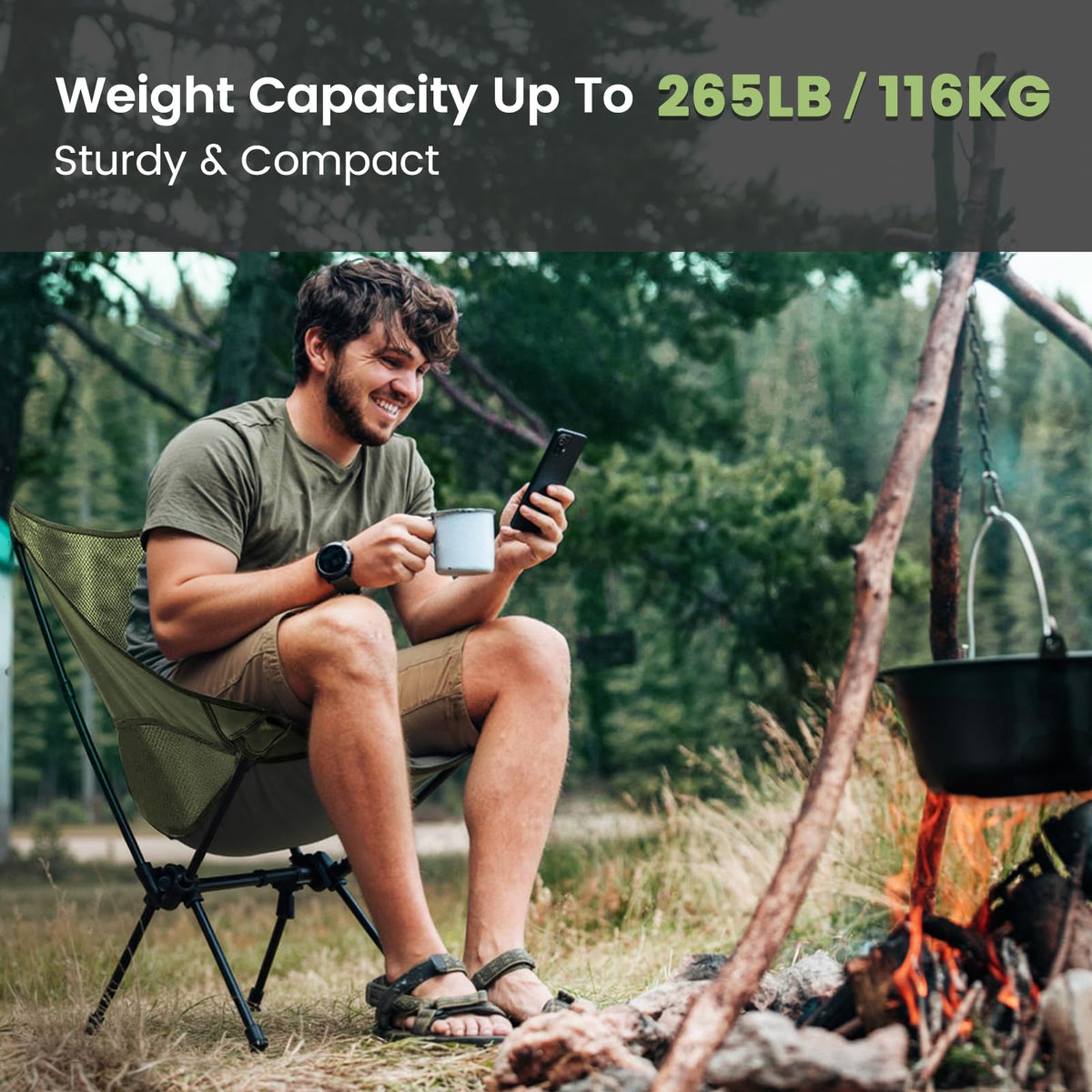 Portable Lightweight Compact Folding Mesh Camping Chair 2 Pack L978112
