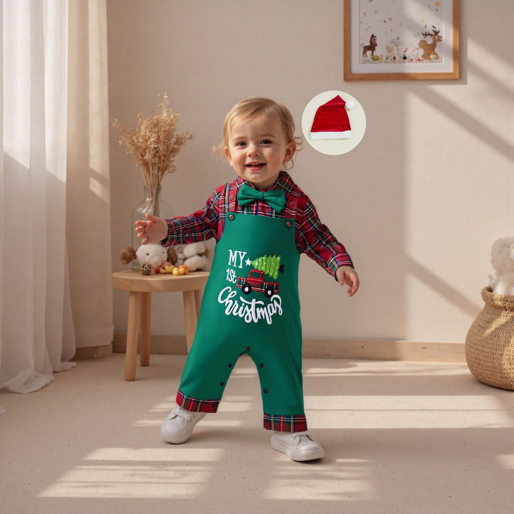 Striped Romper Overalls Pants Set T66196