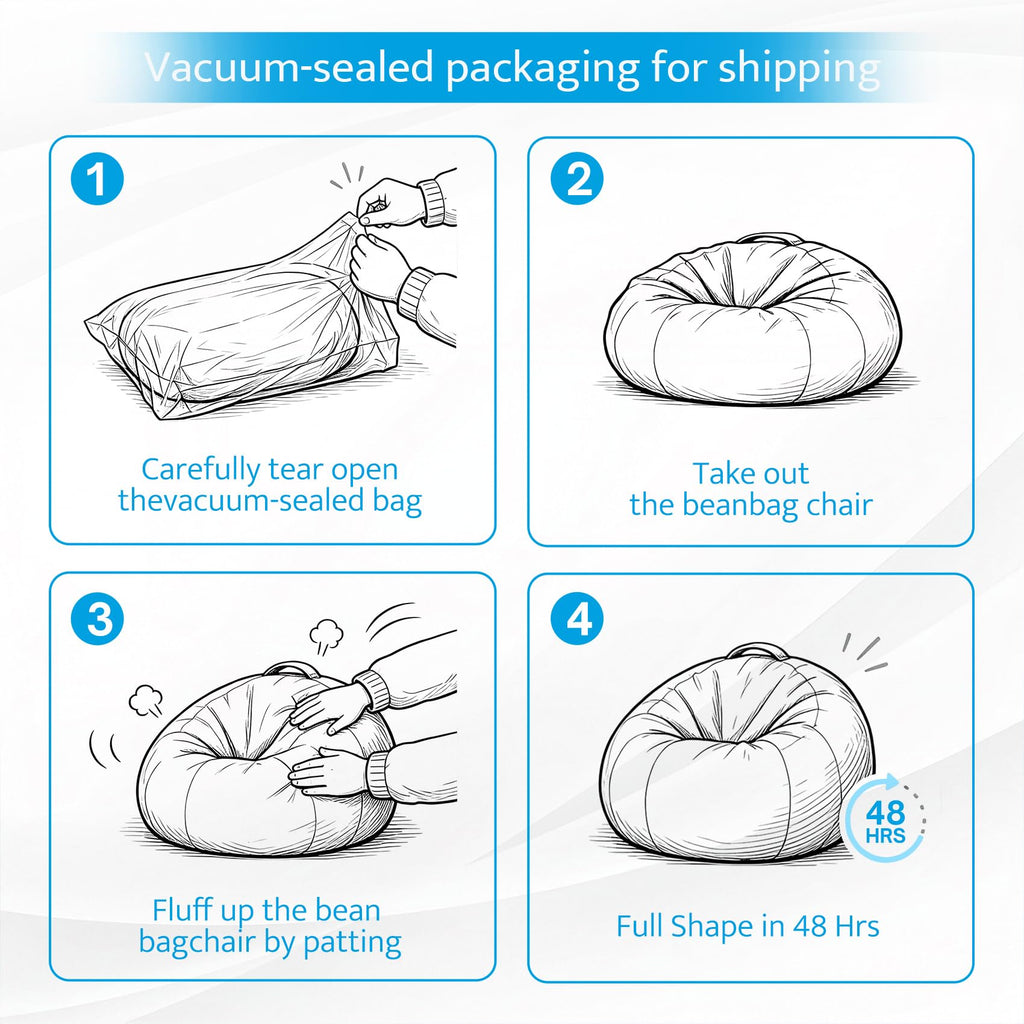 Kids Bean Bag Chair with Armrests Q979997