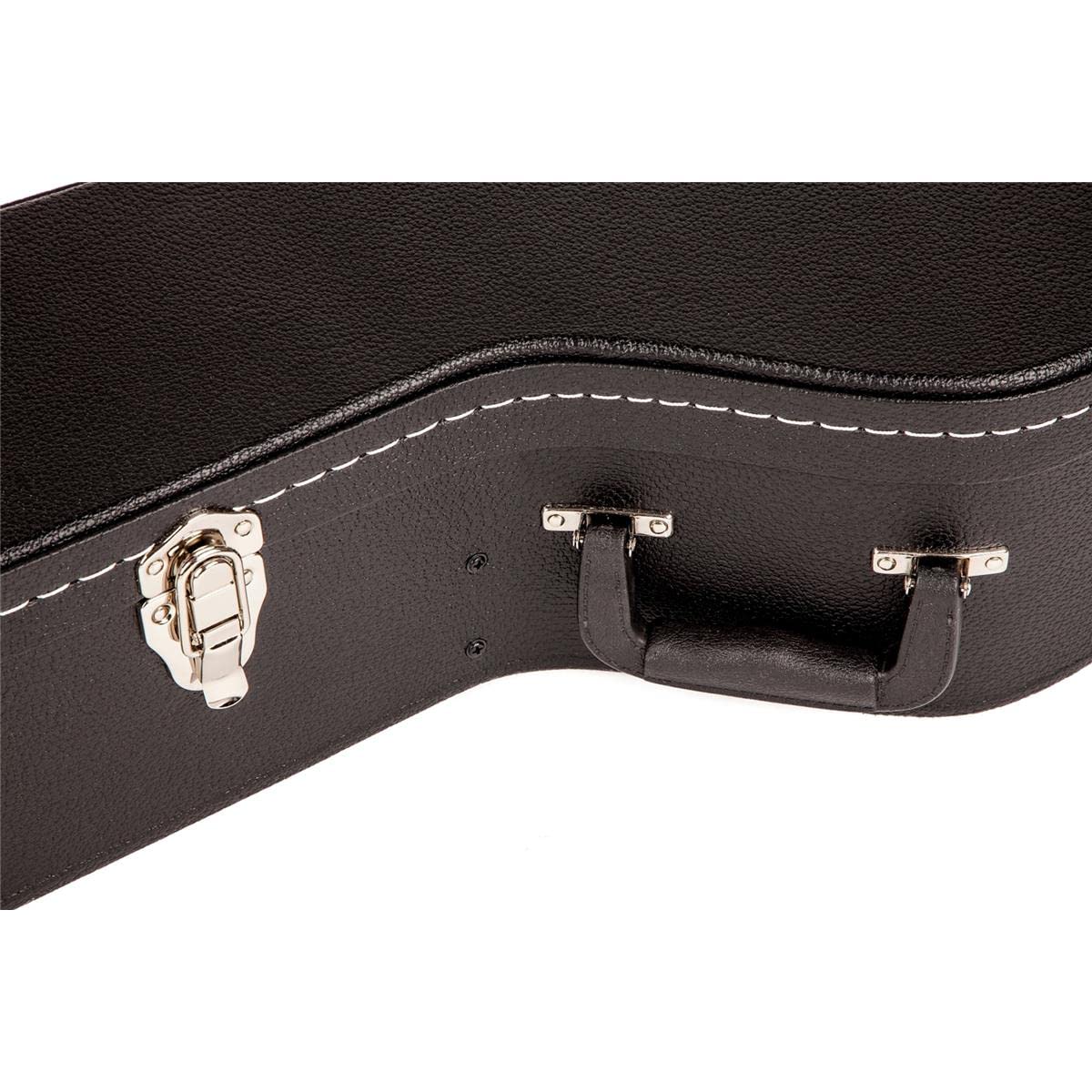Black Flat-Top Dreadnought Acoustic Guitar Case with 1-inch Foam Padding T30611