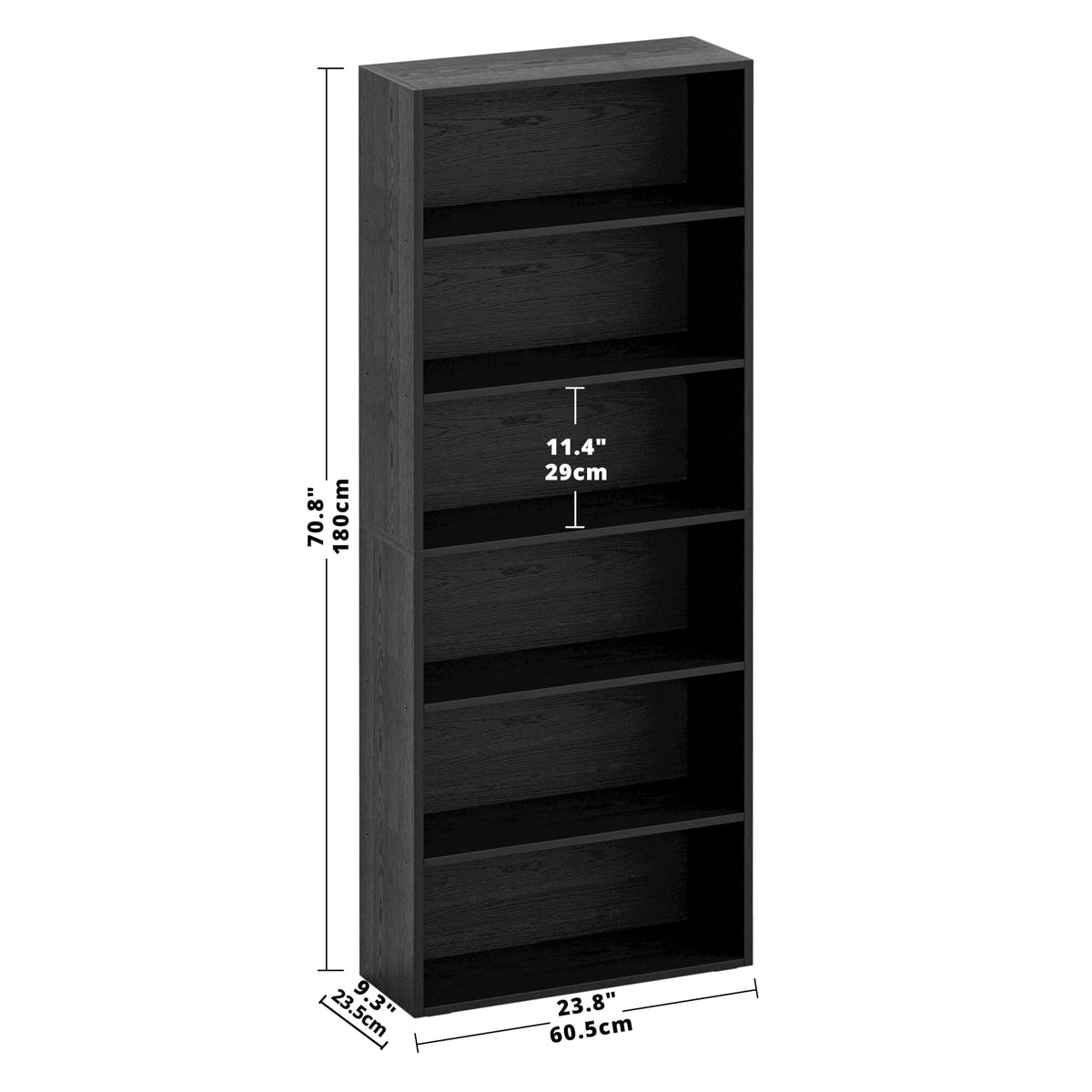 6 Tiers 70 in Tall Bookshelves and Bookcases Q781120